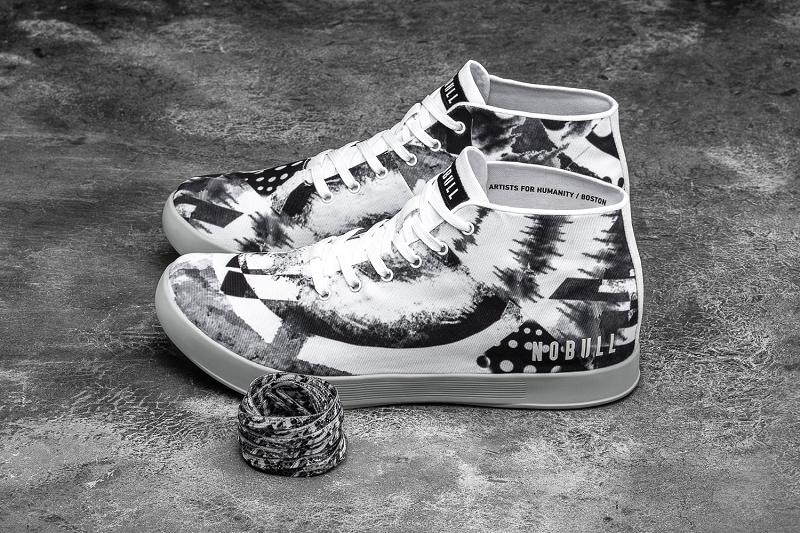 Dark / Grey Nobull Artists For Humanity Canvas Mid Women's Trainers | CA K1852O